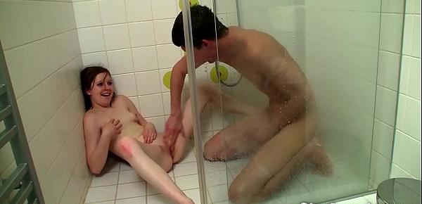  Shy Angela - Fucked in a shower by stepbrother